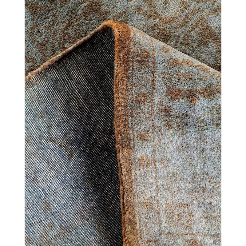 Overton Hand Knotted Wool Vintage Inspired Modern Contemporary Overdyed Brown Area Rug - 3' 1" x 5' 6"