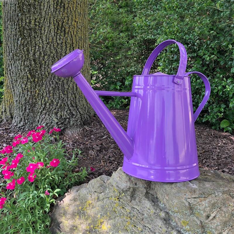 2.1 Gallon Traditional Metal Watering Can with 20"L x 12.25"W Memory Foam Kneeling Cushion