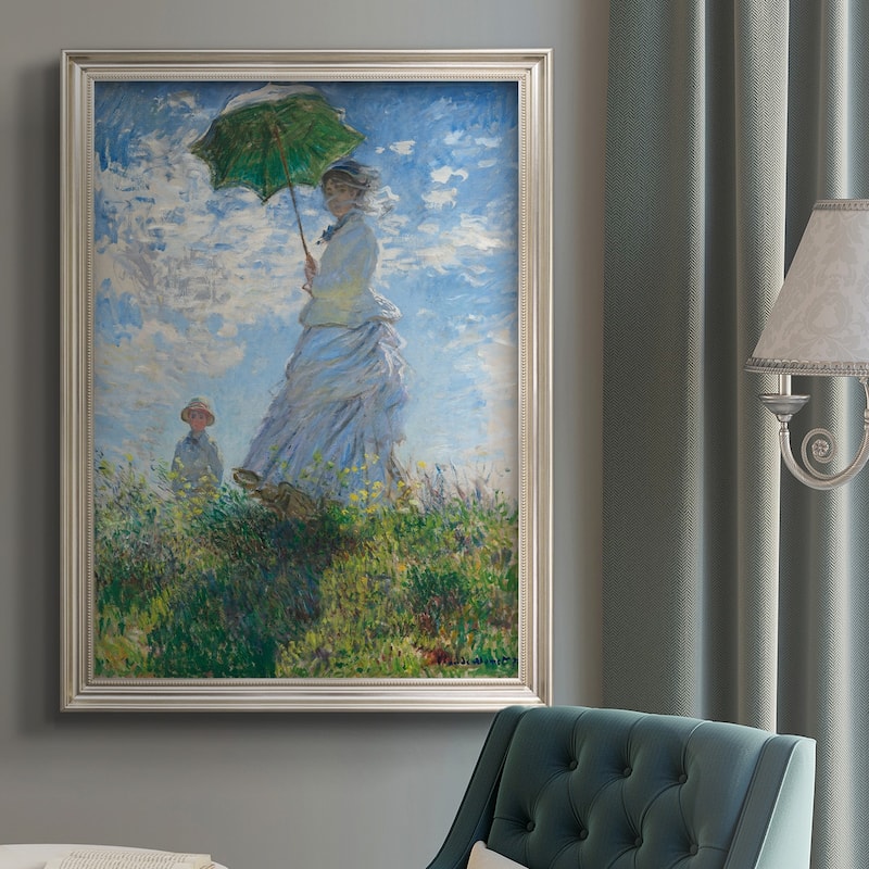 Woman with a Parasol  Premium Framed Canvas- Ready to Hang