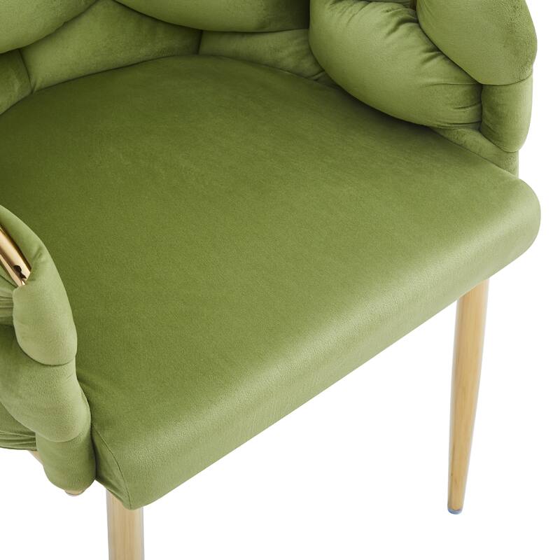 Set of 2 Luxury Accent Chair with Gold Legs