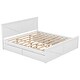 preview thumbnail 10 of 22, King Size Wooden Platform Kids Bed with 4-Storage Drawers, Support Legs, Headboard and Durable Pine, Easy to Assemble, White