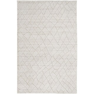 HomeRoots 5' X 8' Ivory And Gray Striped Hand Woven Area Rug - 5' x 8 ...