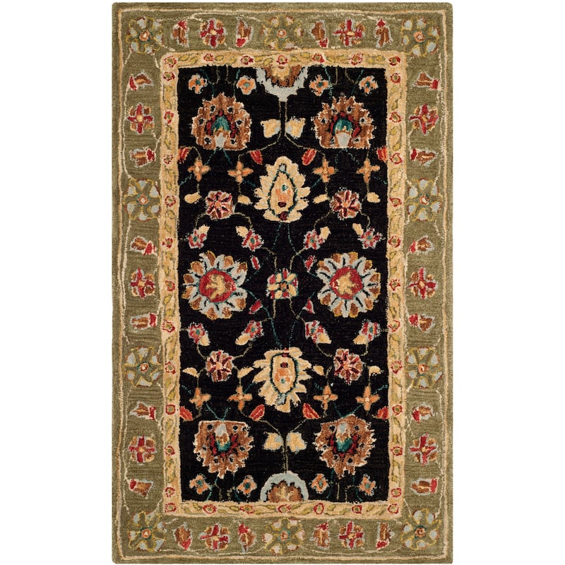 SAFAVIEH Handmade Anatolia Elmaz Traditional Oriental Hand-spun Wool Rug