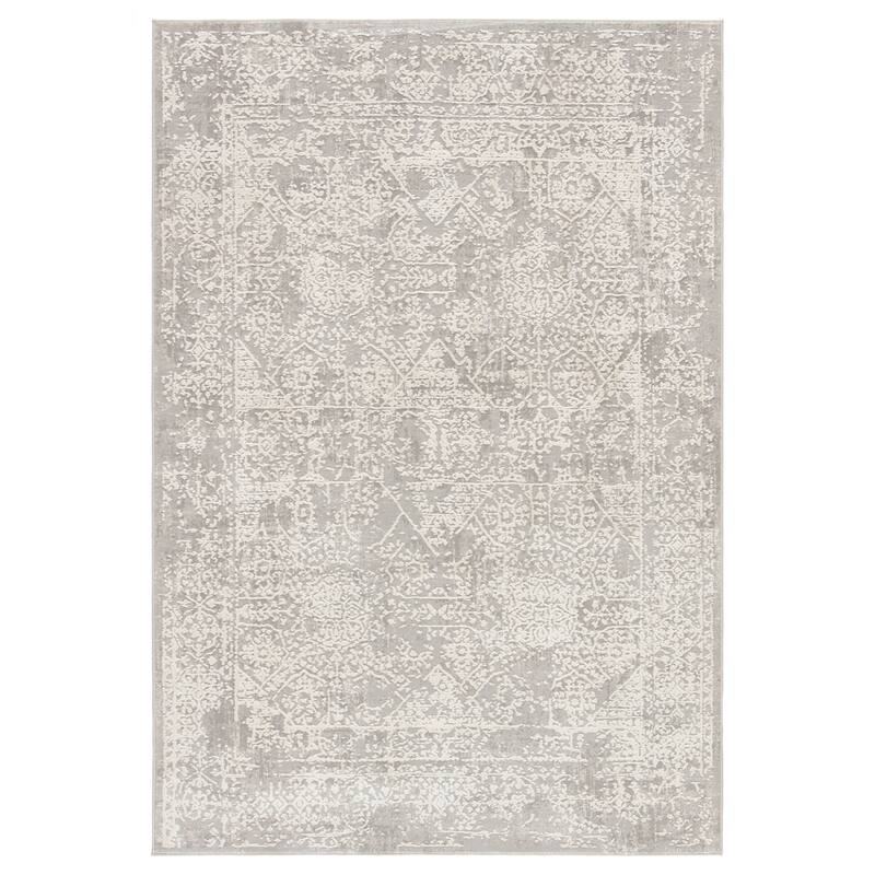 Lianna Abstract Area Rug - 10' 2" x 14' - Grey/White - Rectangle