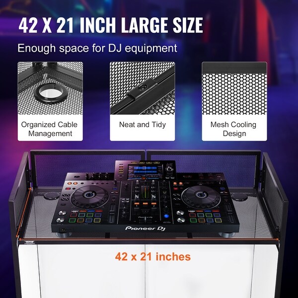 DJ BoothPortable DJ Facade Table Station Foldable DJ Event Booth
