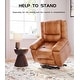 preview thumbnail 22 of 38, Leather Power Lift Recliner with Heat & Massage, Pockets for Elderly