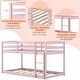 preview thumbnail 37 of 38, Costway Twin over Twin Low Bunk Bed with Guardrails Integrated Ladder - See Details