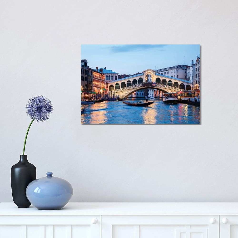 iCanvas "Rialto Bridge At Night, Venice" by Matteo Colombo Canvas Print