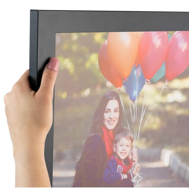 ArtToFrames Maddo Modern 14x18 Inch Picture Frame, 1.25 Inch MDF Poster Frame Available in Multiple Colors (FRBW72079-14x18) - Black - 14x18