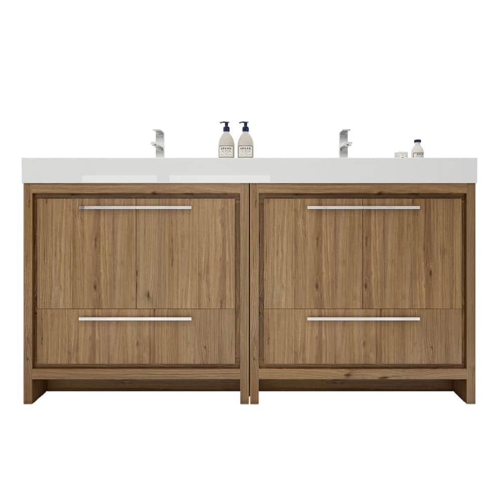 Dove 72'' Freestanding Vanity with Double Reinforced Acrylic Sink
