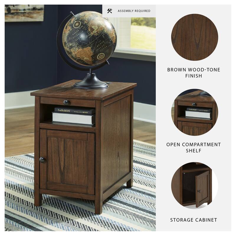 Signature Design by Ashley Treytown Chairside End Table - 16"W x 24"D x 24"H