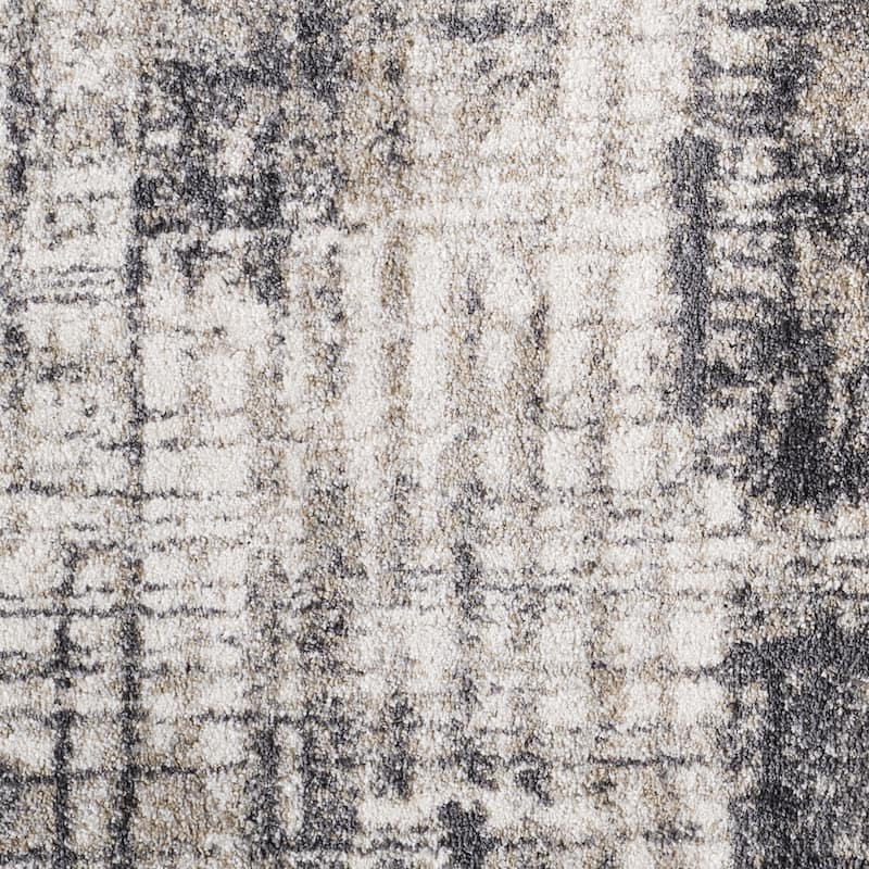 Avant Gray Abstract Power-Loom Area Rug 2' x 3'