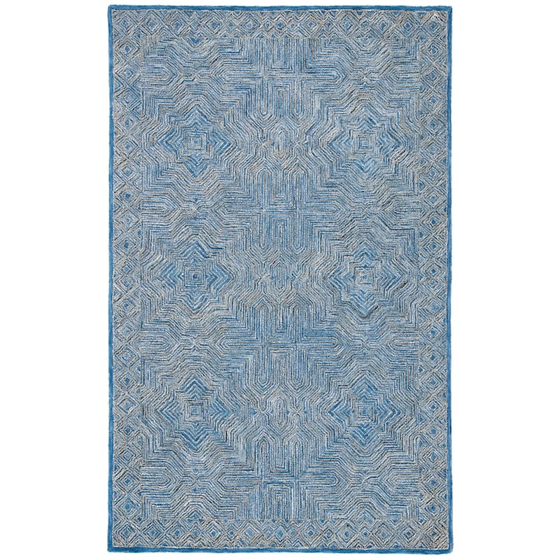 SAFAVIEH Handmade Micro-Loop Joshka Wool Rug - 5' x 8' - Blue