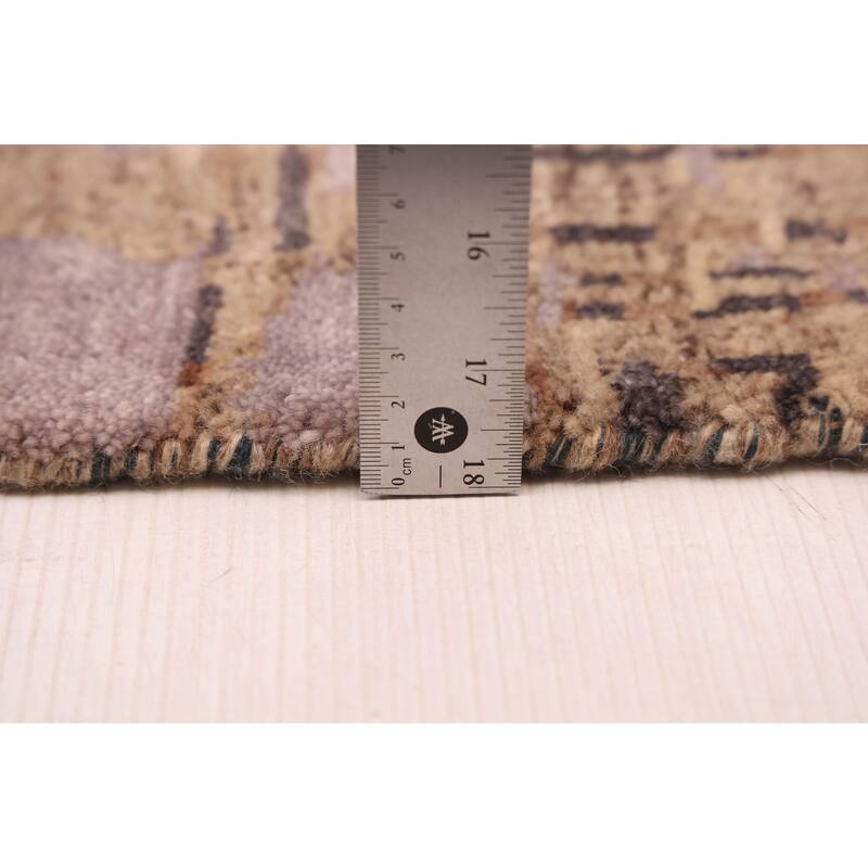 ECARPETGALLERY Hand-knotted Legacy Brown Silk, Wool Rug - 5'6 x 7'11