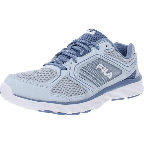 Fila Womens Memory Threshold 10 Running Shoes Cushioned Footbed Faux Leather - Light Blue/Blue/White