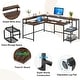 preview thumbnail 5 of 32, L Shaped Desk with Monitor Shelf, Reversible Corner Computer Desk for Office Home 69"