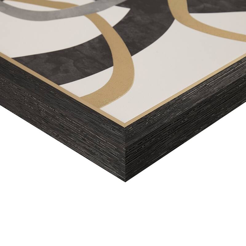 GDF Studio - Moving Midas Gold Foil Abstract 2-Piece Framed Canvas Wall Art Set