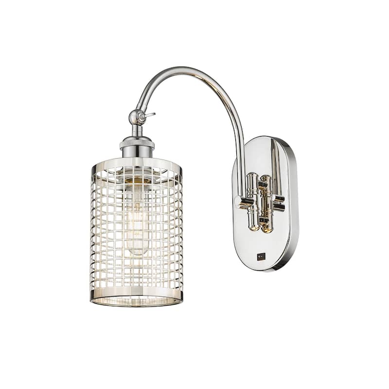 Innovations Lighting 518-1W-13-5 Nestbrook Sconce Nestbrook 13" Tall - Polished Nickel