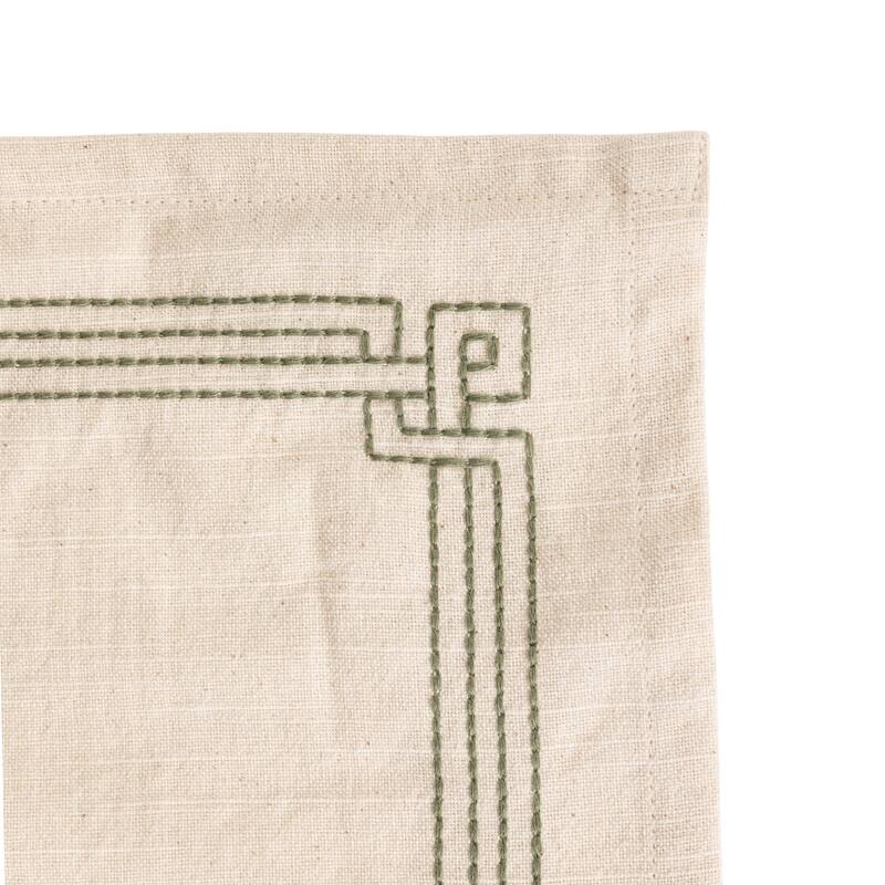 4-Piece Cotton Napkin Set with Embroidery - 18.0"L x 18.0"W x 0.25"H