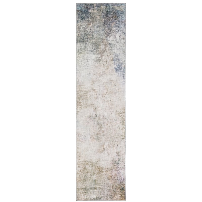 Vista Home Montreux Contemporary Abstract Beige/Cream Area Rug - 2' X 8' - Runner/Rectangle