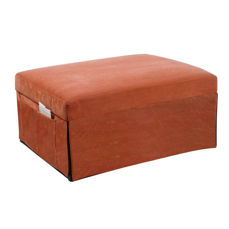 Versatile 4-in-1 Corduroy Couch Chair, Converts to Sleeper Sofa, Chaise & Ottoman