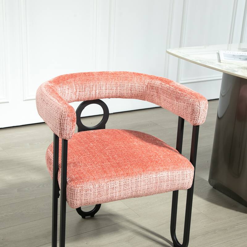 Fabric Upholstered Kitchen Side Dining Chair with Cushion, Backrest, Non Slip Feet for Dining Room Kitchen Living Room Bedroom