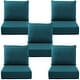 preview thumbnail 81 of 121, Gymojoy 24"x22"x6" Patio Thick Cushions & Pillows Set - Deep Seat Indoor/Outdoor Water & Fade Resistant Five Sets - Peacock Blue