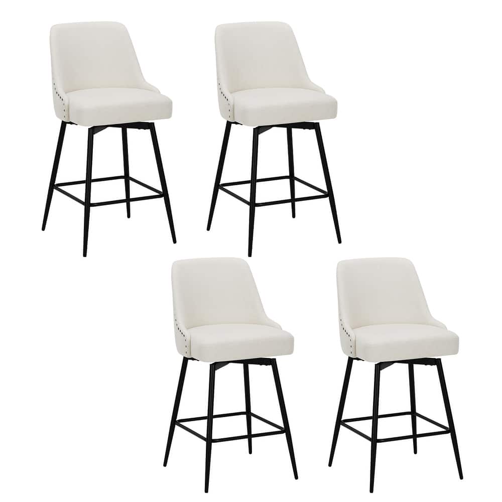 RENEWLINE Adjustable Height Swivel Bar Stools with Footrest for 34-40 Inch Counters, Ultra Plush Seat