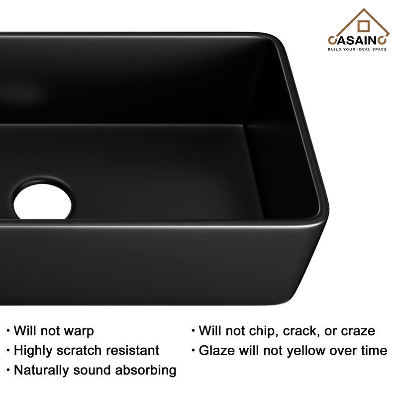 Fireclay Single Bowl Farmhouse Apron Kitchen Sink with Grid and Strainers in Matte Black