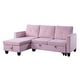 preview thumbnail 2 of 13, Nova Velvet Reversible Sleeper Sectional Sofa with Storage Chaise