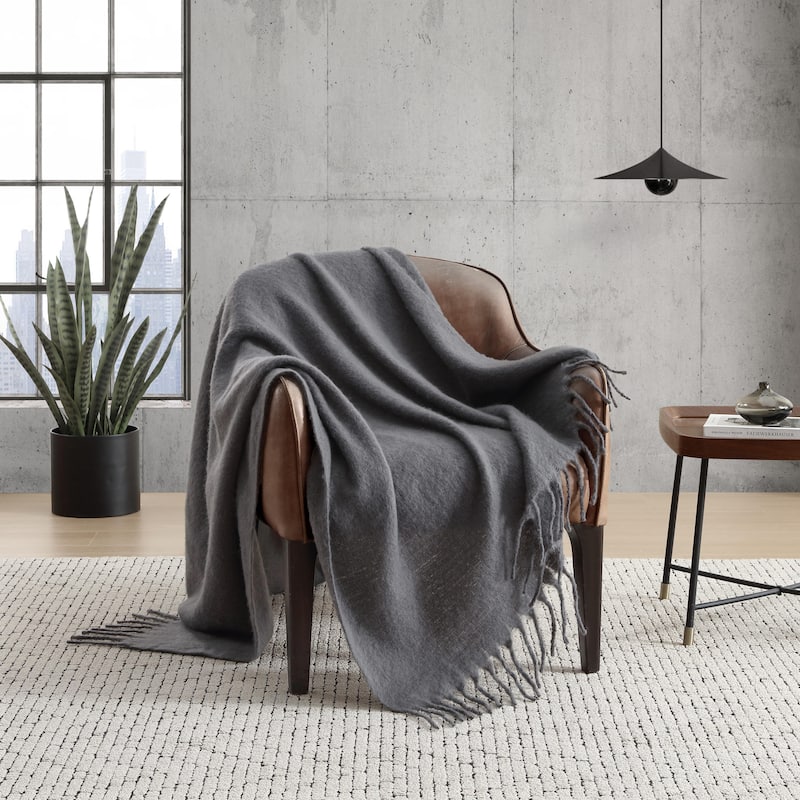 Kenneth Cole Cozy Reversible Throw Blanket