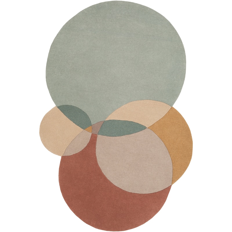 Livabliss Martela Handmade Mod Geometric Wool Area Rug