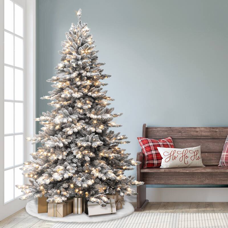 Puleo International 6.5 ft. Pre-Lit Royal Majestic Artificial Christmas Tree with 500 Clear Incandescent Lights