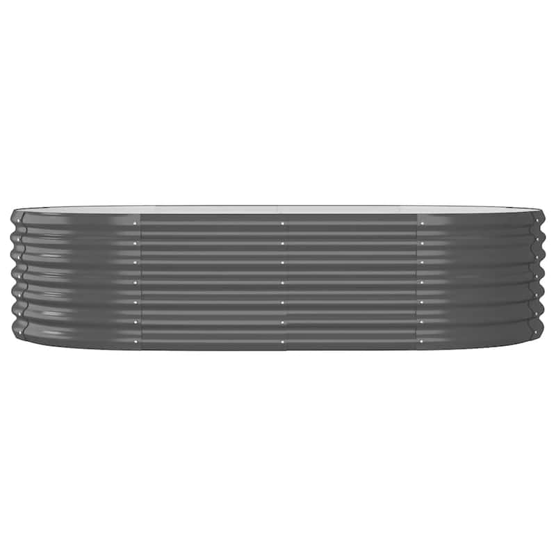 vidaXL Raised Garden Bed Raised Flower Bed Galvanized Steel Outdoor Planter