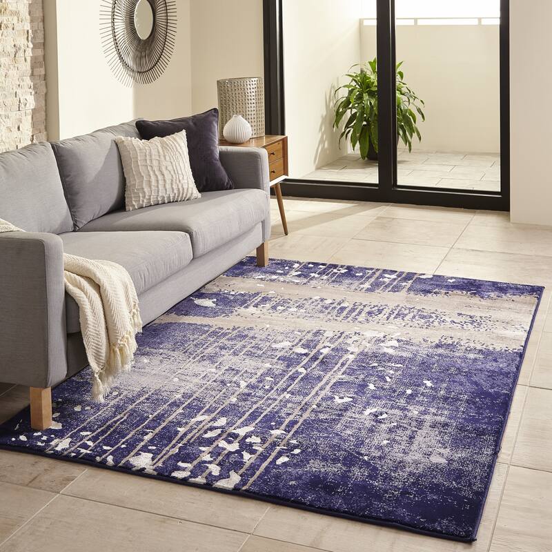 Momeni Monterey Polyester Blend Contemporary Abstract Area Rug