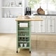 preview thumbnail 21 of 31, Savannah Wood Top Drop Leaf Kitchen Island/Cart - 30"d x 42"w x 37"h