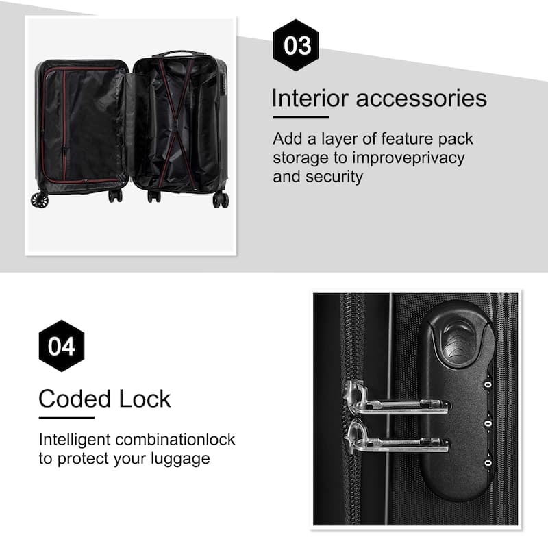 Hardside 20-Inch Carry on Luggage