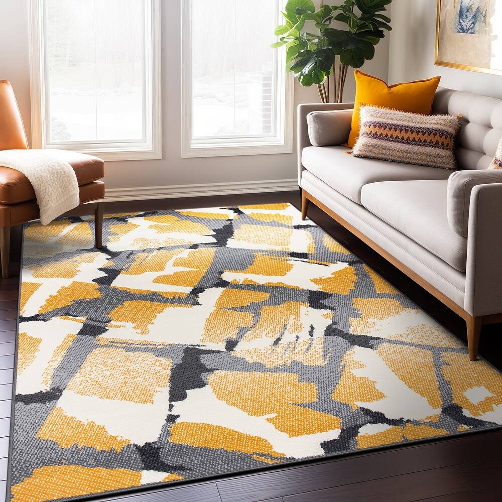 World Rug Gallery Contemporary Abstract Design Area Rug