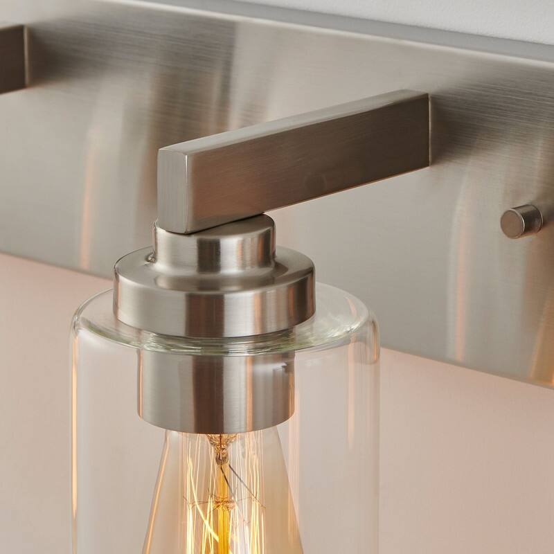 KAWOTI 2-Light Bathroom Vanity Light with Clear Glass Shade