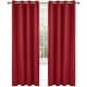 preview thumbnail 133 of 135, Deconovo Grommet Room Darkening Curtains, Set of 4 Panels 52x45 Inch - True Red
