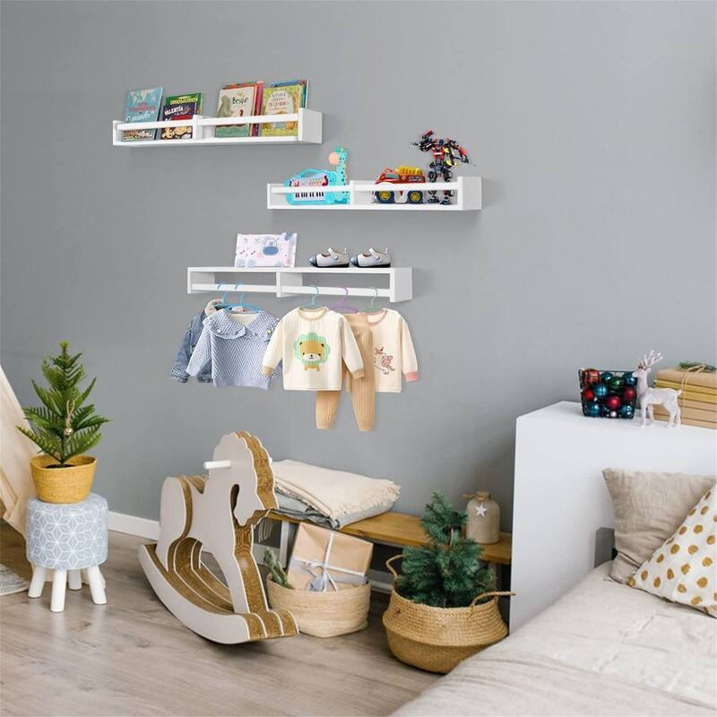 Wall Bookshelves for Kids - 4"D x 32"W x 3.8"H