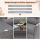 preview thumbnail 7 of 8, Costway 4PCS Patio Rattan Furniture Set Cushioned Loveseat Table Shelf - Grey - See Details