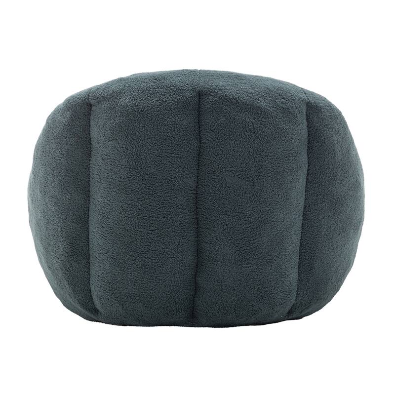 Teddy Fabric Bean Bag Lounge Chairs with Memory Foam Filling