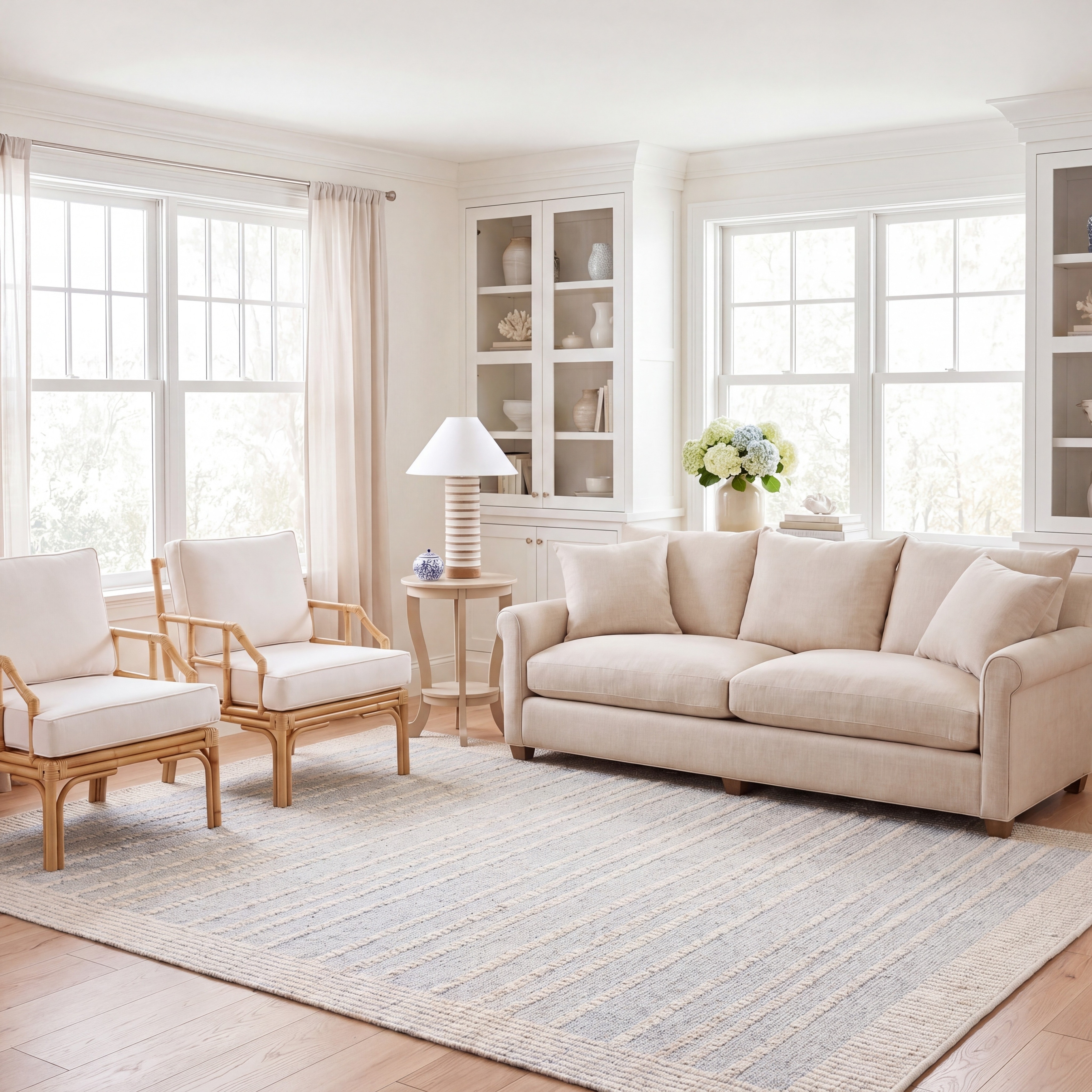 SAFAVIEH Flatweave Natural Giannetta Fiber Farmhouse Hemp Rug