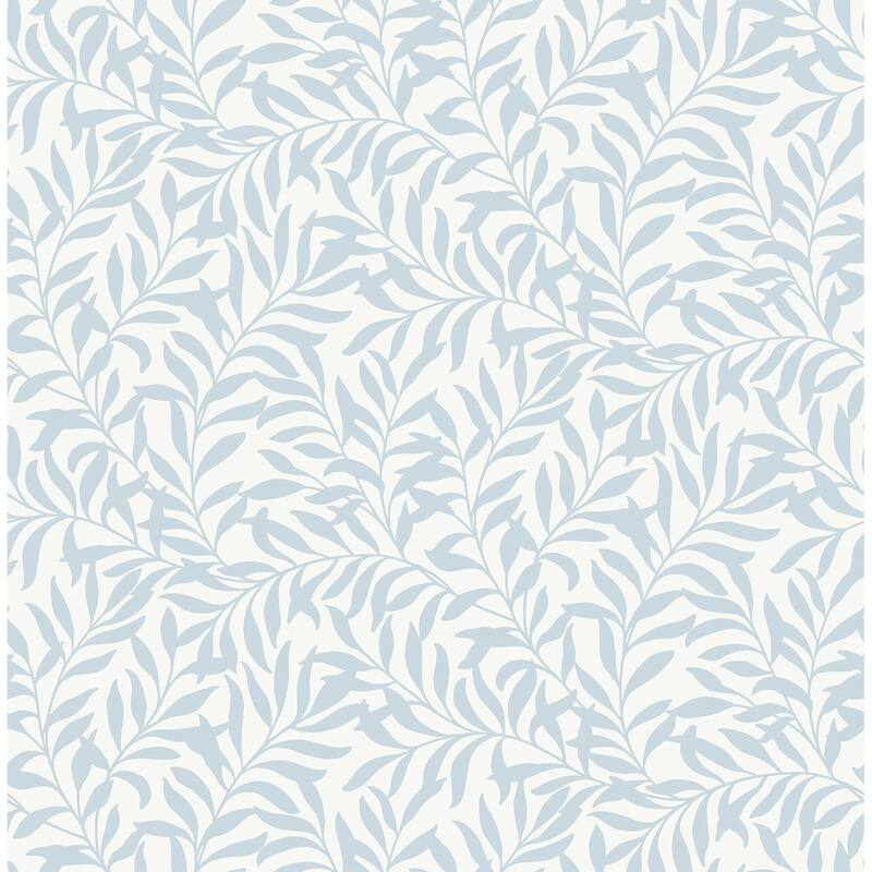 NuWallpaper Blue Wisley Peel & Stick Wallpaper