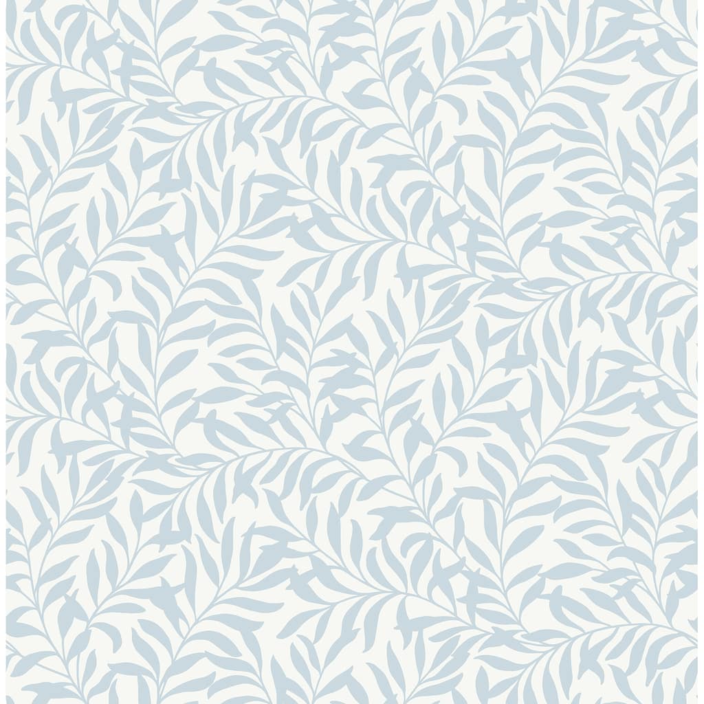 NuWallpaper Blue Wisley Peel & Stick Wallpaper
