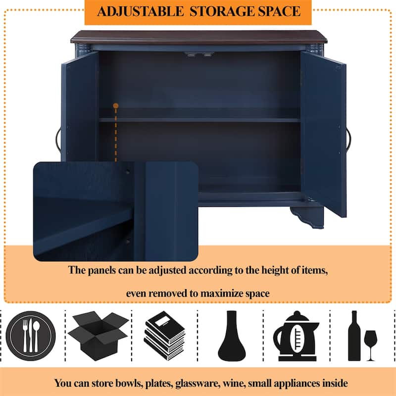 40" Console Table, Retro Entryway Table with Adjustable Storage Shelf