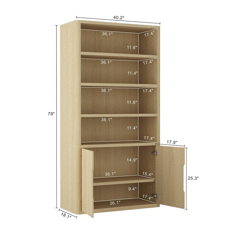 Manhattan Comfort Rivington Modern 40 In Bookcase Cabinet