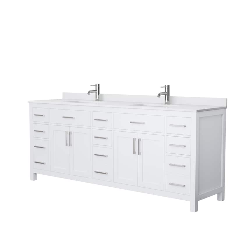 Beckett 84 Inch Double Vanity, Cultured Marble Top