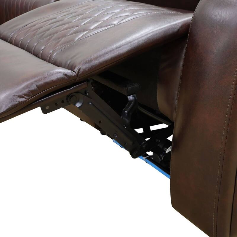 Dark Brown Breathing Leather Recliner Chair